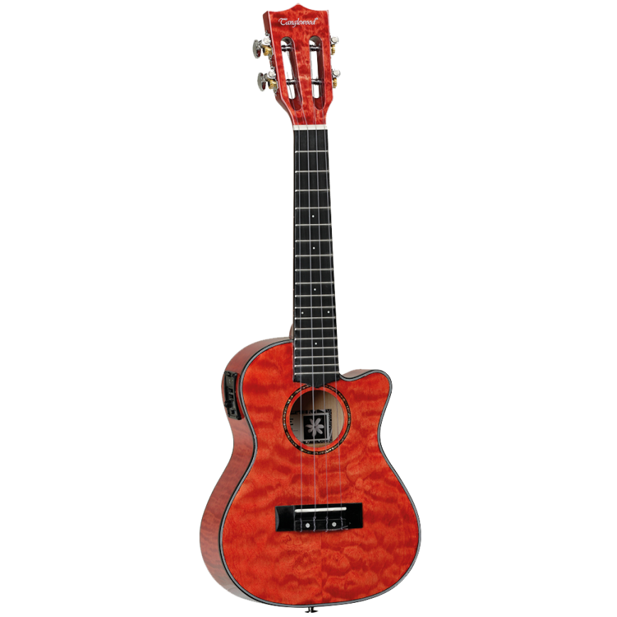 UKELELE DELUXE TANGLEWOOD SERIE TIARE CONCIERTO ROJO TUSCAN