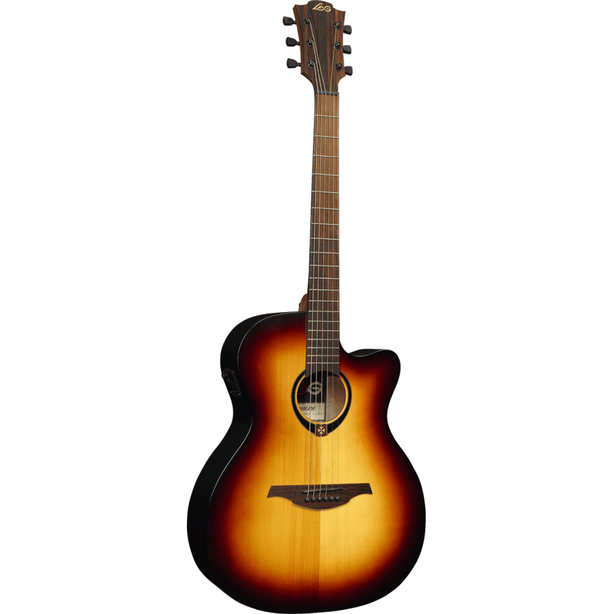 GUITARRA ACÚSTICA LÂG DREADNOUGHT TRAMONTANE 70 – BROWN BURST SERIES-TRAMONTANE 70
